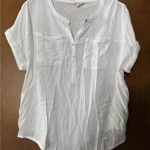 Lucky Brand White Button-Down Women's Shirt